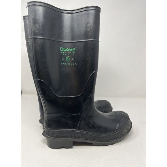 USA LaCrosse Steel Toe Rubber Boots Men's Size 8 Safety Work ANSI Z41 PT99 Mens - Picture 1 of 9